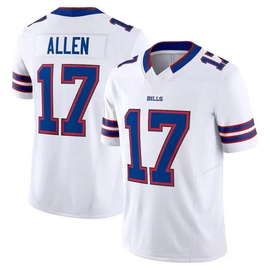 White Buffalo American Jersey Sportswear Training Team Jerseys Bill Allen No.17 3D Print Best-Selling Jerseys Family Matching