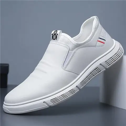 Classic Leather Shoes for Men Slip on Pointed Toe Oxfords Formal Wedding Party Office Business Casual Dress Shoes for Male
