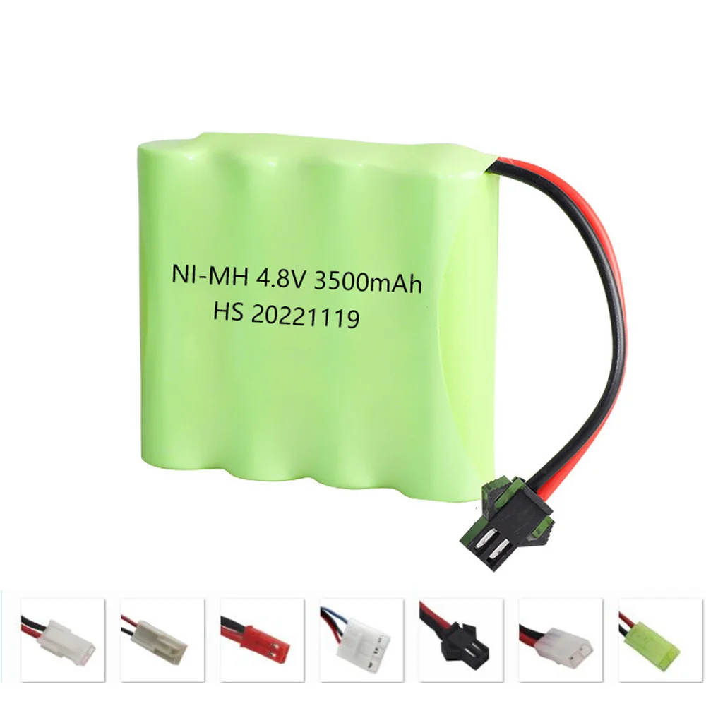 4.8V 3500mah NiMH Battery with SM/JST PLUG For Rc toys Cars Tanks Robots Boats Guns Ni-MH AA 4.8v 3000mah Rechargeable Battery