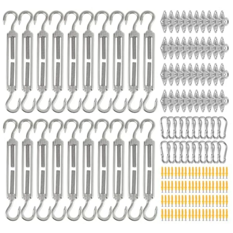 

Комплект крепежа для тентов (400 шт.), 6 дюймов, для установки треугольных и прямоугольных тентов-парусов, аксессуары для крепления тентов