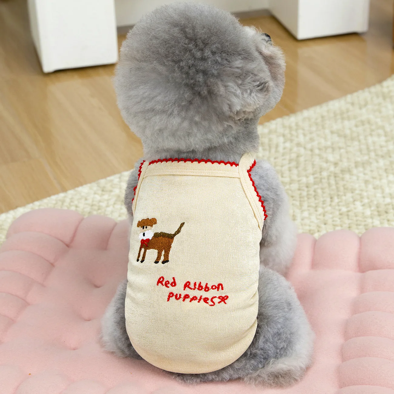 Camiseta de verano para perros pequeños, tirantes con dibujo - imagen 3