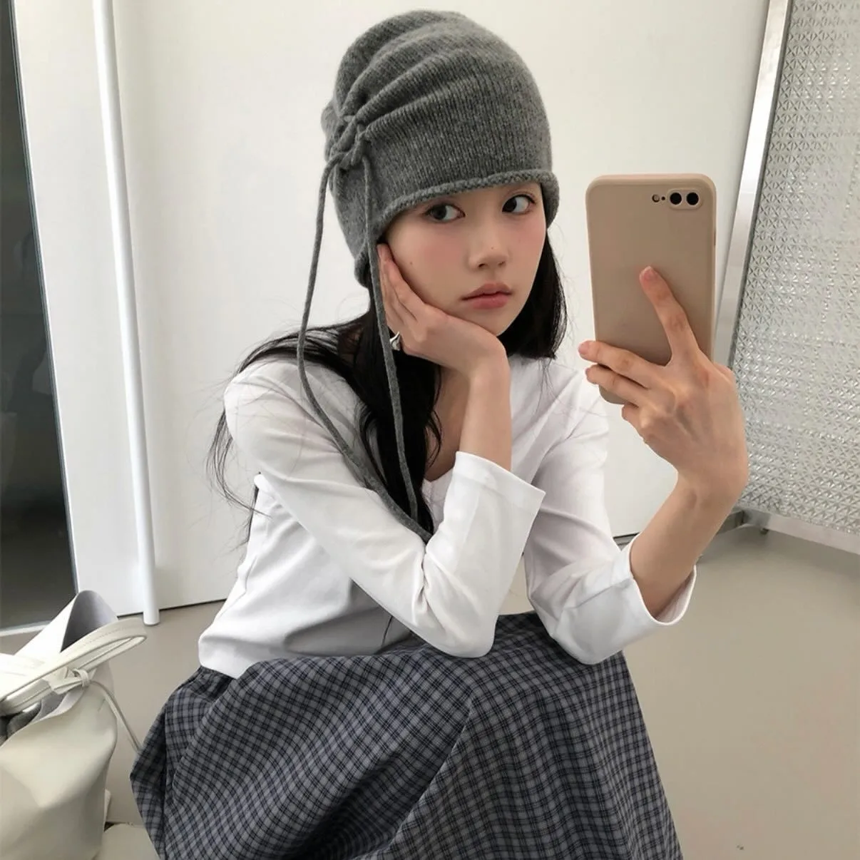 Smoothmood 26 Styles Seamless Wool Knitted Hat Integrated Design Women's Loose Fit Knit Cap Winter Autumn Spring Seasonal Wear