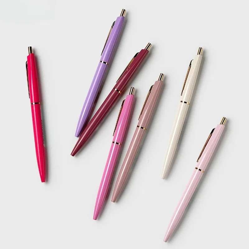 TVS¨ Anterique BP1-CWR Gen Pens Retro Color Blocking Press Oil Pen Liquid Ink Pen Smooth Writing Quick Dry 0.5mm Rollerball Pen