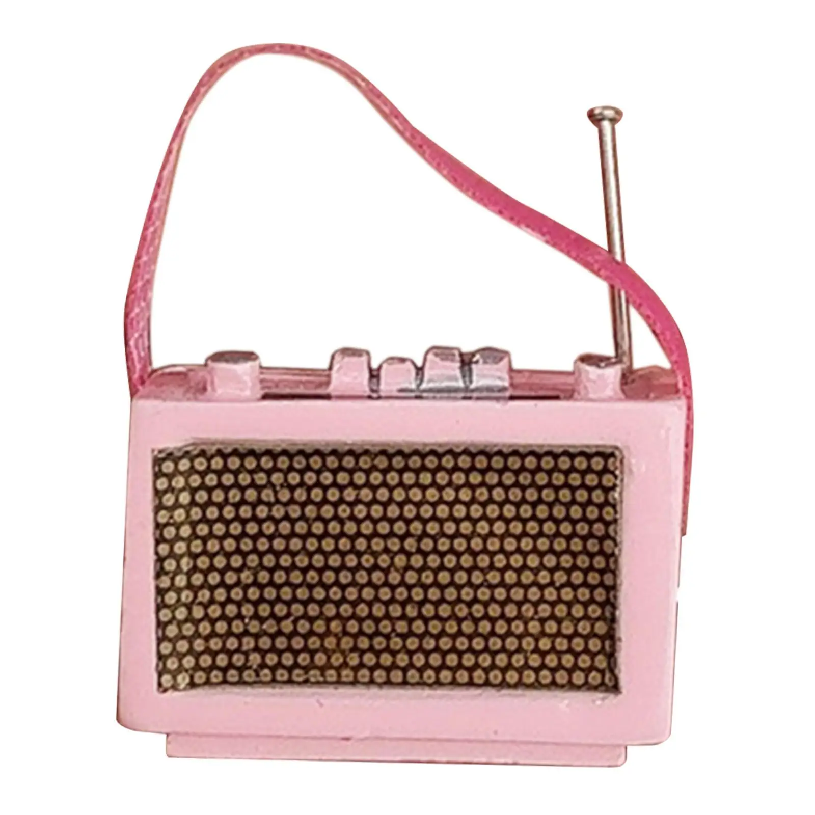 

1:12 Scale Mini Radio Model,DIY Scene,Mini House Scene,Ornament,Mini Record Player Dollhouse Radio Toy for Living Room Study