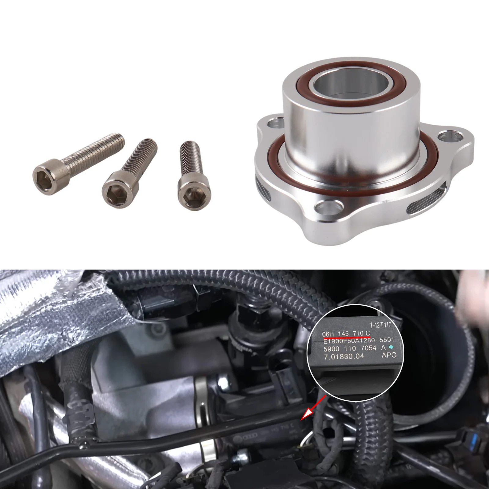 VOLM Atmospheric Diverter Valve Spacer For VW Golf MK7/7.5 GTI/R 06H145710C/06H145710J
