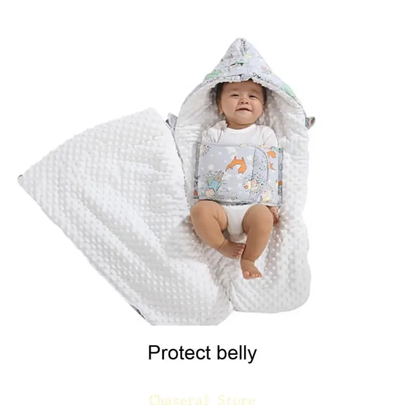 

E7CE Baby Hooded Sleeping Bag Warm Thicken Newborn Sleepsack Footmuff