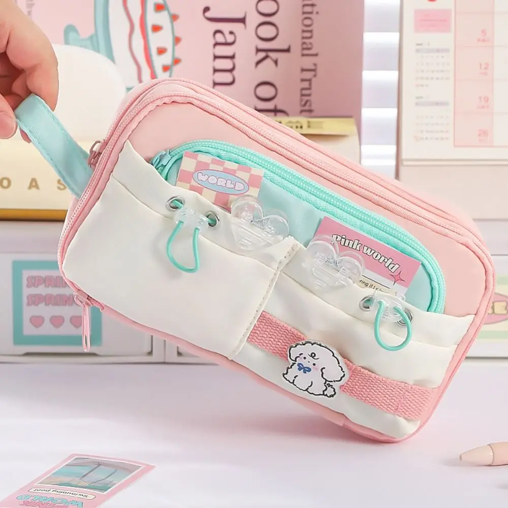 

Multi Functional Contrasting Color Pencil Case Large Capacity Ten Layers Stationery Bag Portable Stationery Organizer Students