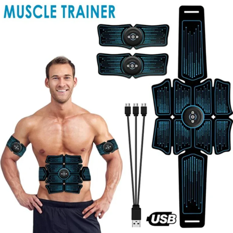Appareil de fitness intelligent pour abdominaux, patch EMS, machine de massage musculaire à domicile, appareil abdominal pour paresseux