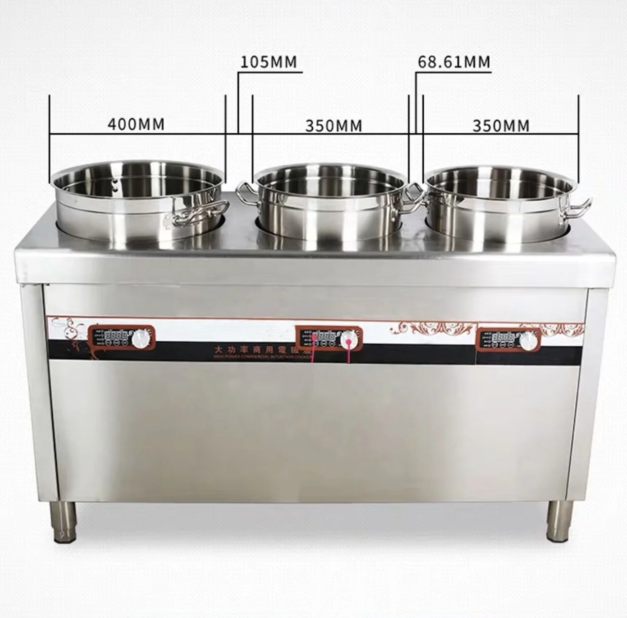 5KW Industrial Kitchen Equipment Stainless Steel Hot Pot Curry Chocolate Fondue Sauce Pot for Restaurant Chicken