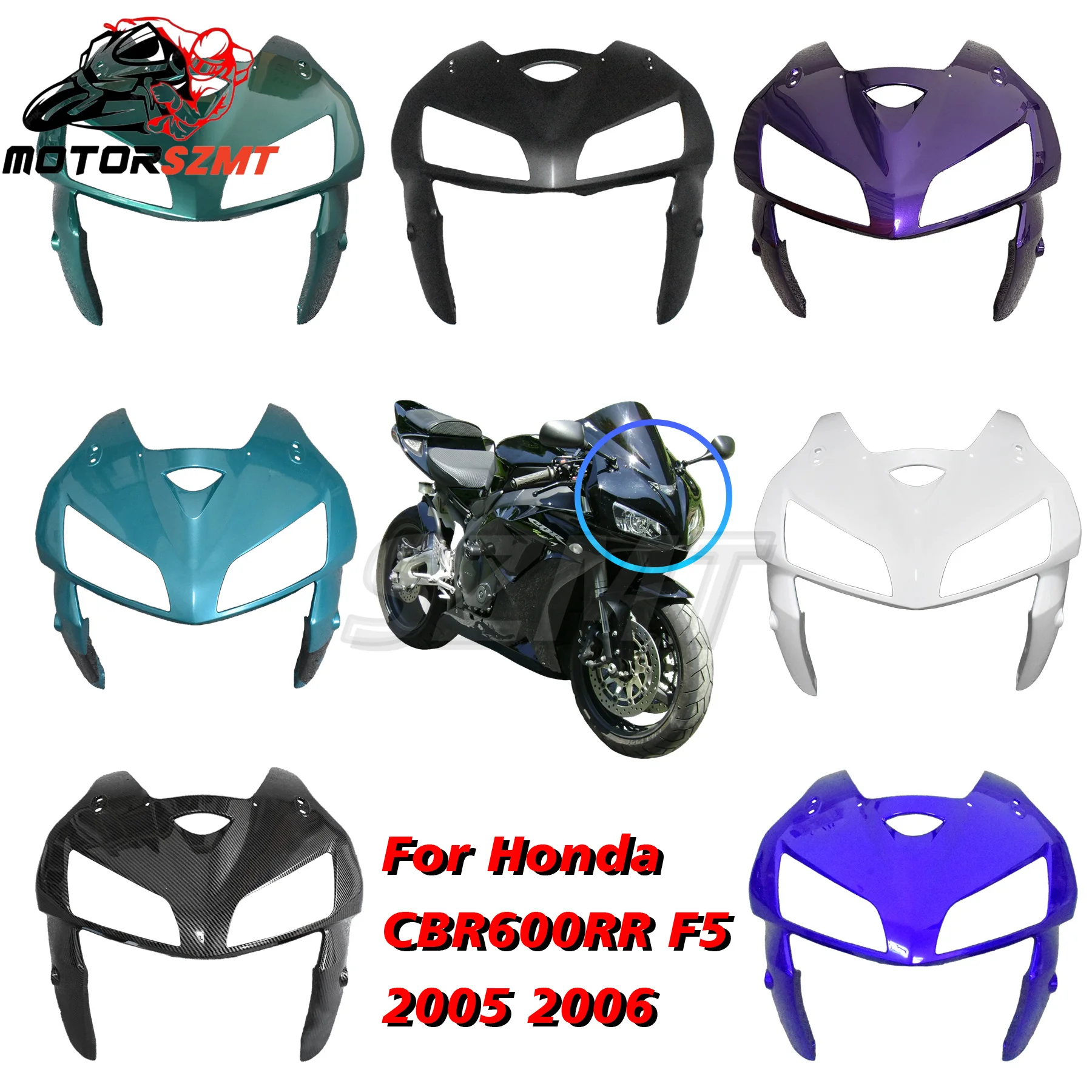 

Premium Front Headlight Cover For Honda CBR600RR F5 2005 2006 Headlamp Cover ABS Injection Molded Plastic