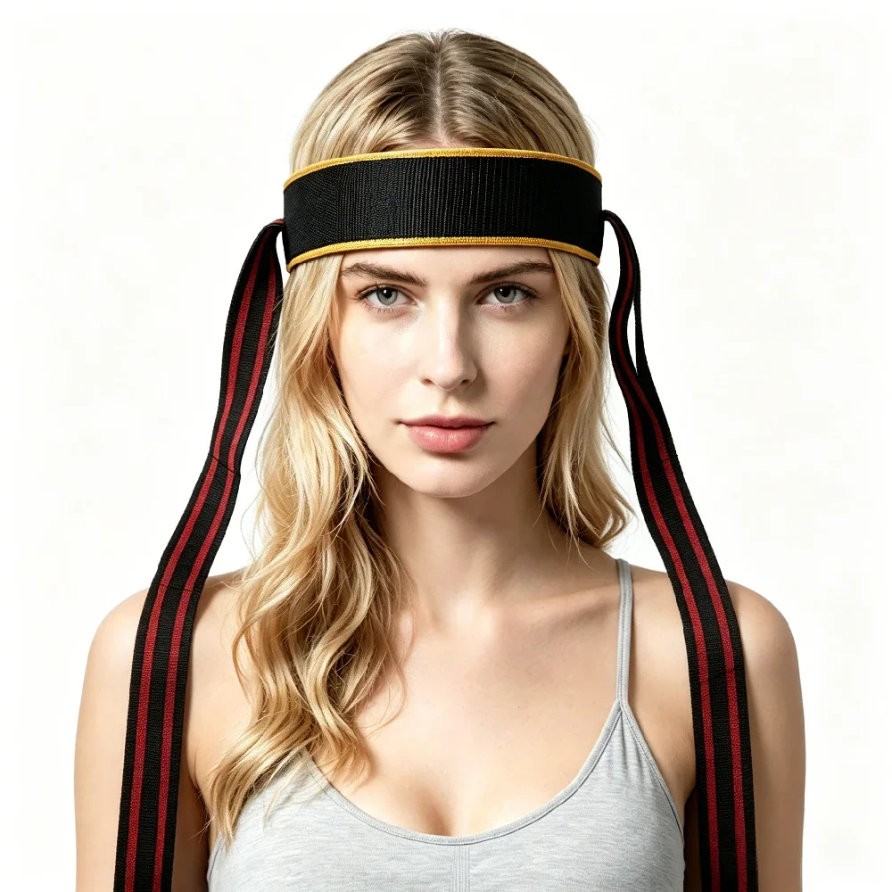 Neck Pain Relief & Posture Improvement Portable Neck Exercise Tool, Neck Trainer with Resistance Band and Adjustable Head Strap