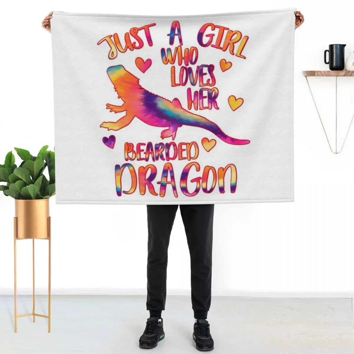 Just a Girl who loves her Bearded Dragon Throw Blanket Camping anime Single blankets and throws Soft Plaid on the sofa Blankets
