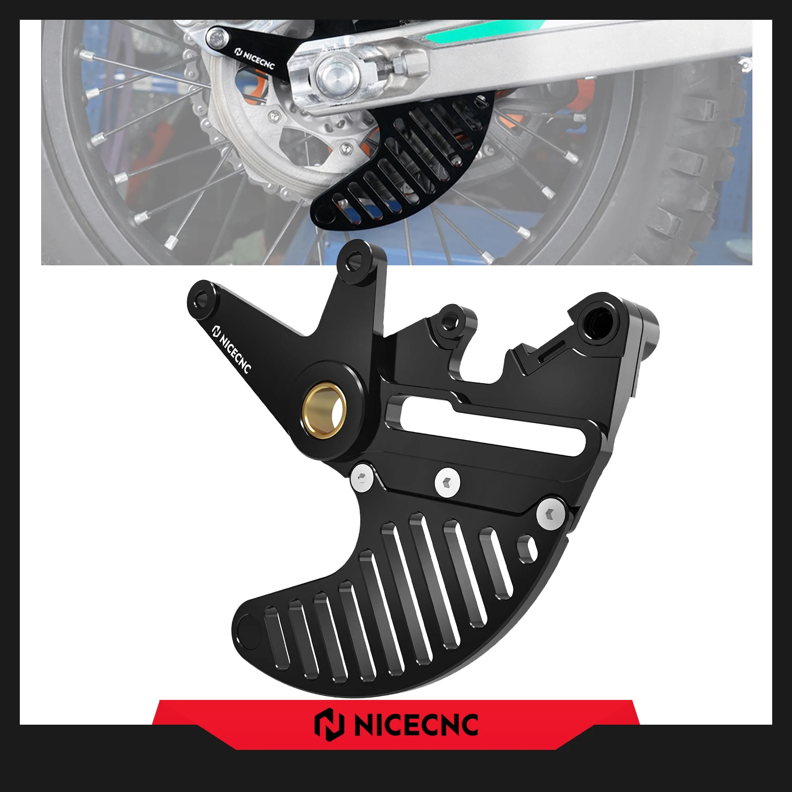 

For 2025 GasGas EC 300 EC EX MC 125 200 250 300 250F 350F 450F 500 ES 2021-2025 Rear Dual Caliper Bracket Stunt Brake Disc Guard