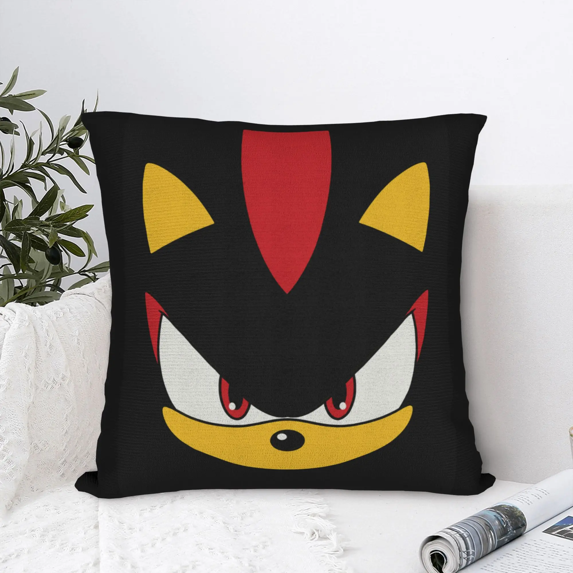 Knuckles Soniced Gaming Square Pillow Cases  Cushion Covers Funny Zippered Decorative Pillowcase for Home 40*40cm