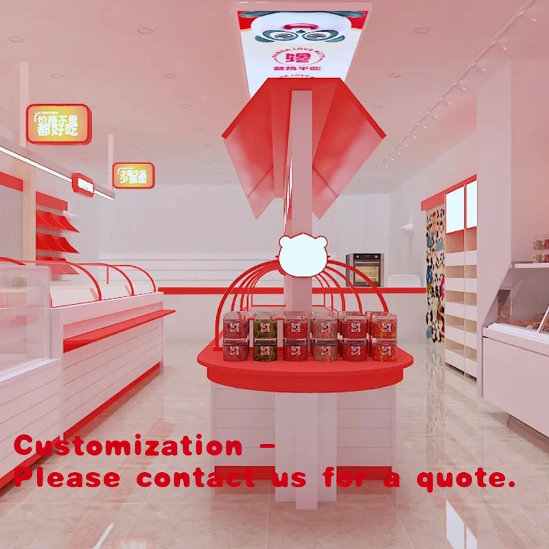 custom.Customizable Double-Sided Light Duty Metallic Convenience Store Shelves Fried Goods Supermarket Display Cabi