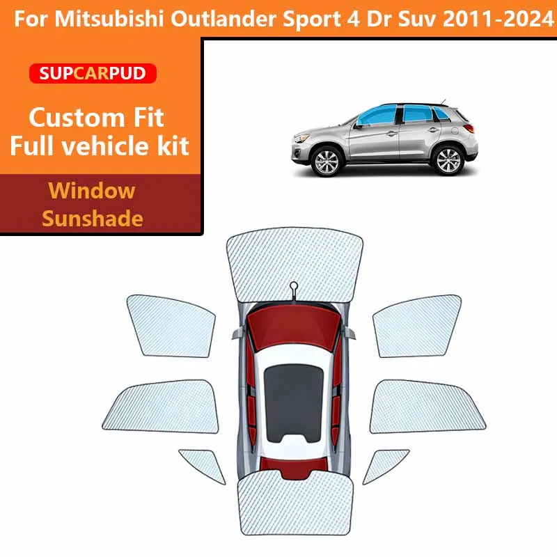 

Солнцезащитные шторки для автомобиля, защита от ультрафиолета, для Mitsubishi Outlander Sport 4 Dr Suv 2011-2024, передние, задние, боковые окна