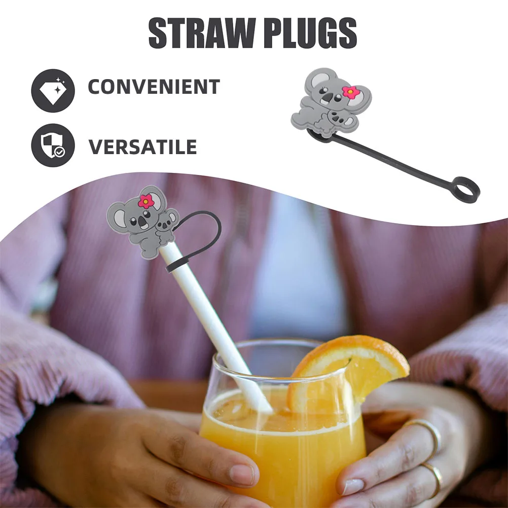 

12pcs Animal Shape Silicone Straw Covers Reusable Drinking Caps Tumbler Accessories Cute Straw Protectors Kids Hydration