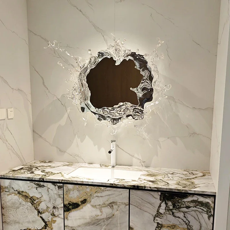 Modern Creativity Water Splash Wall Light Hotel Villa Bedroom Bathroom Cabinet Mirror Wall Lamp Home Wall Decor Light