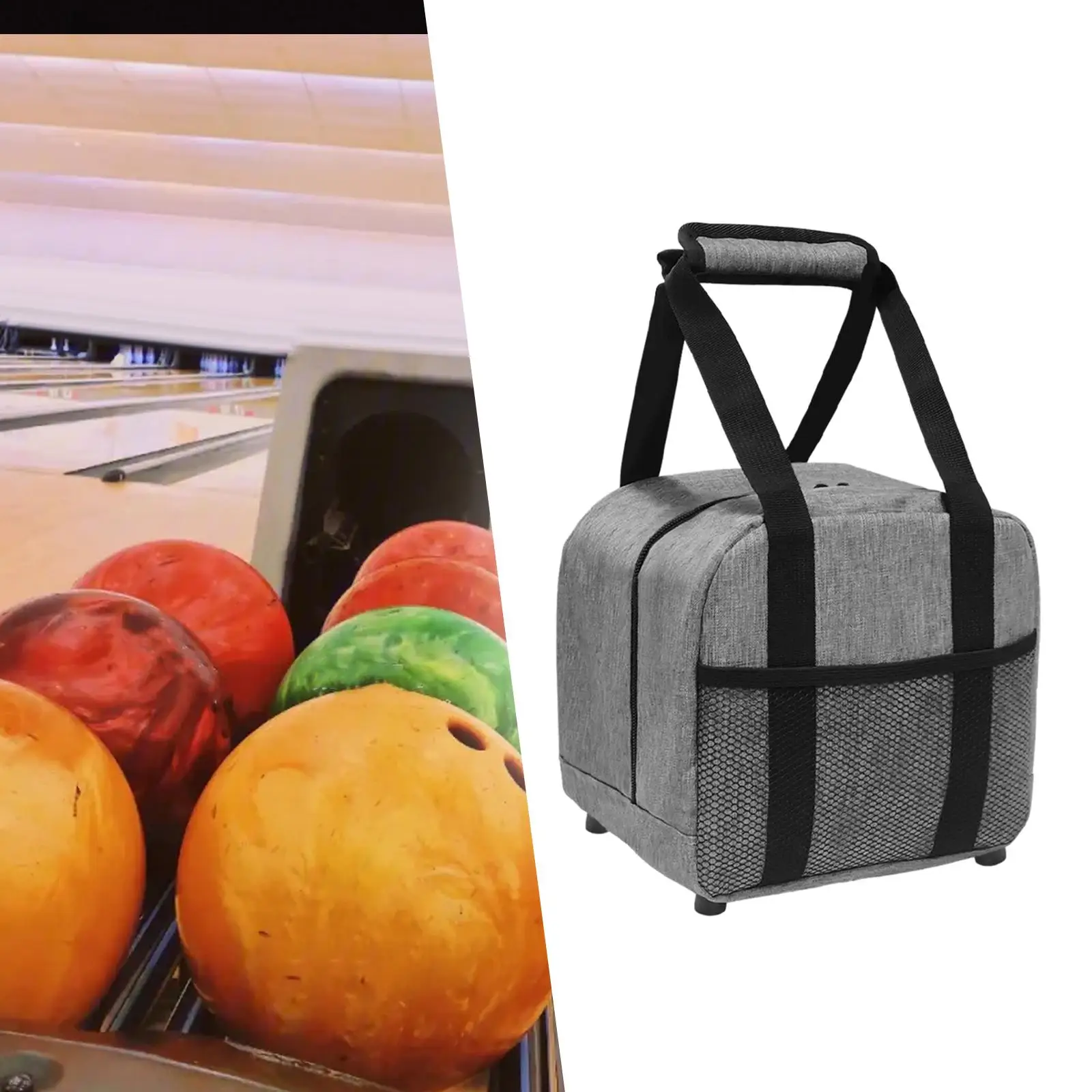 Bolsa de bolas de bolos acolchada para hombre y mujer, soporte para bolas de bolos, bolso de mano de fácil transporte para gimnasio, suministros para deportes al aire libre