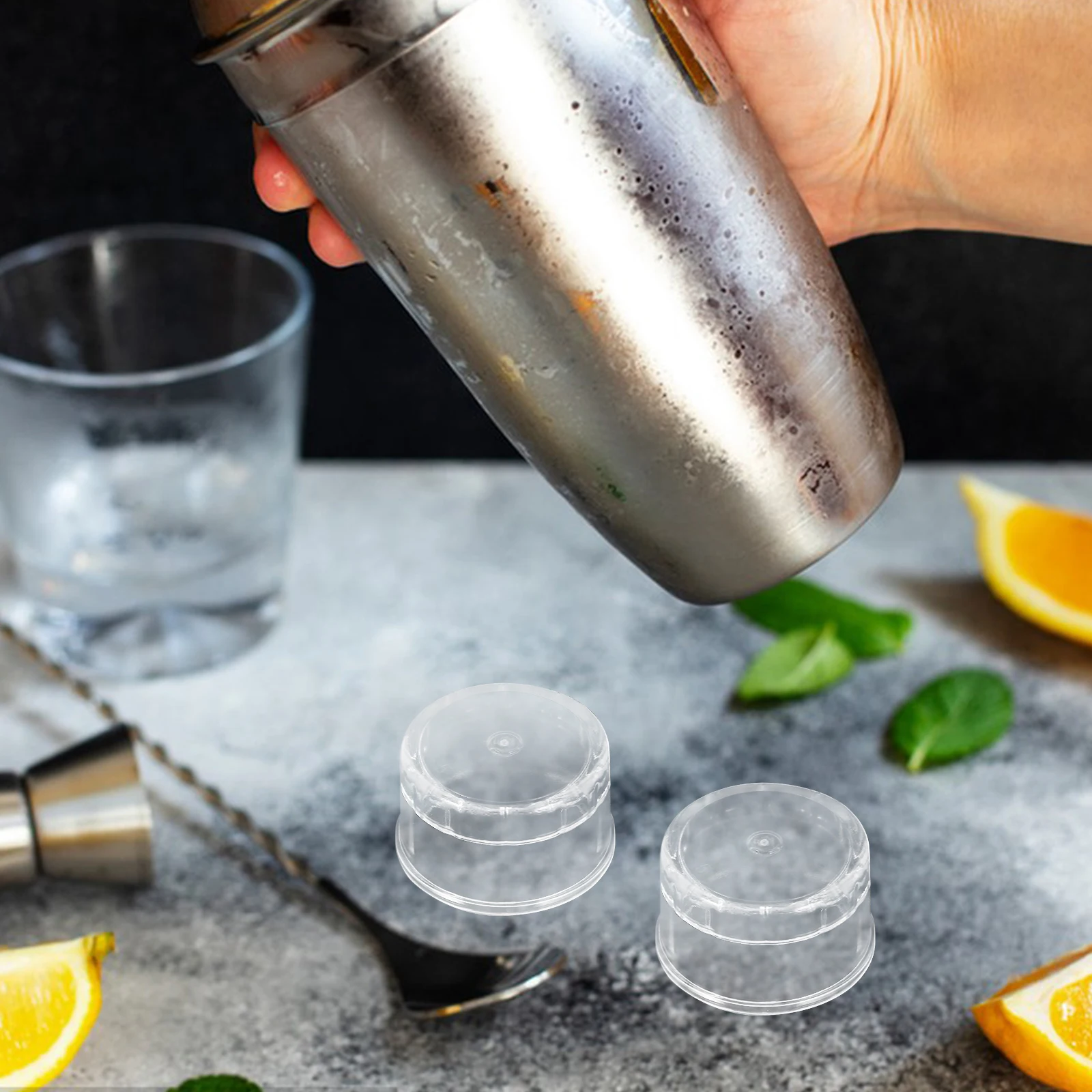 

10pcs Snow Kettle Lid Multi-Functional Cocktail Shaker Cup Covers Juice Mixing Tumbler Lids Portable Leak-Proof Bar Supply