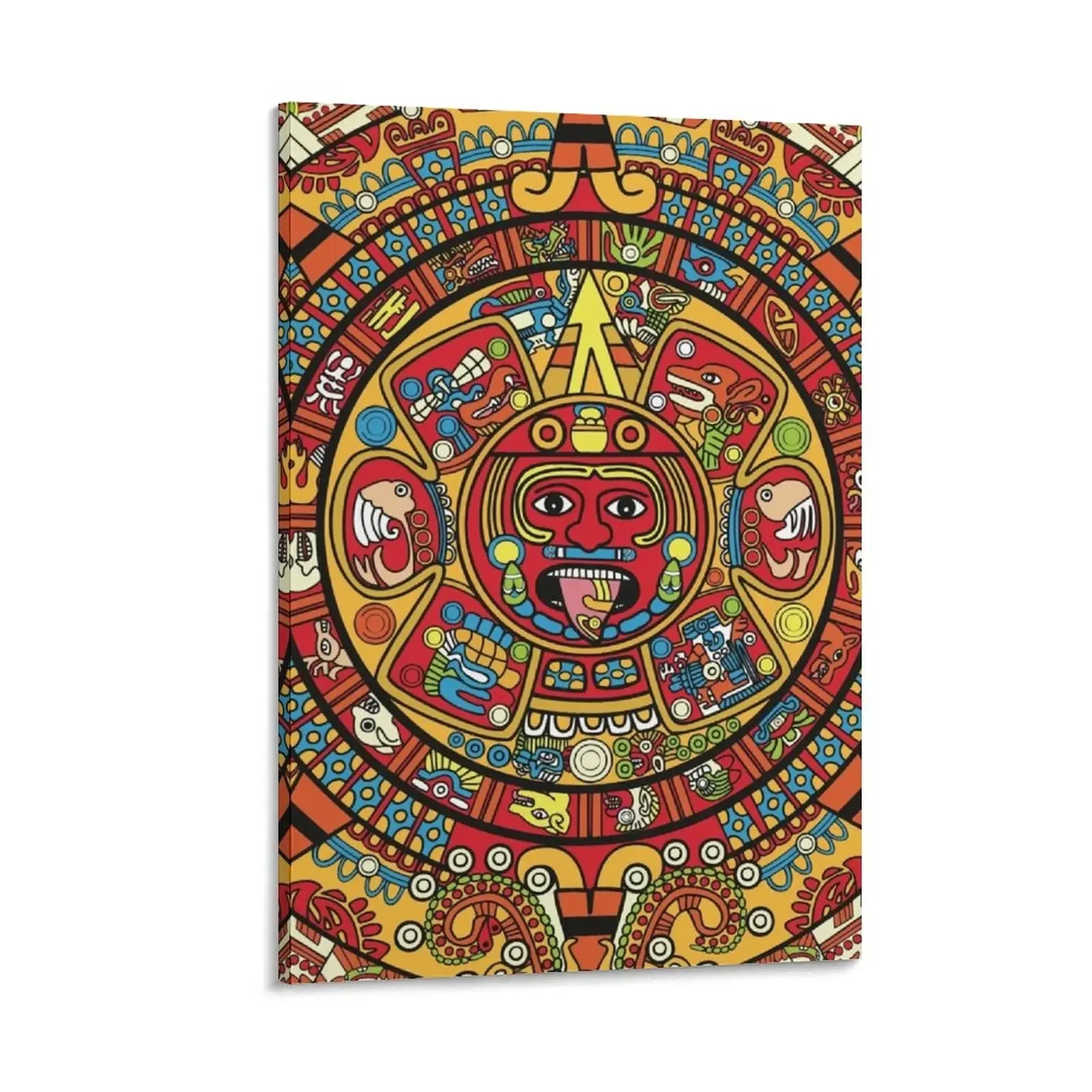 

Colorful Mayan Calendar Canvas Painting Wall paintings decorative items for home anime figure interior paintings