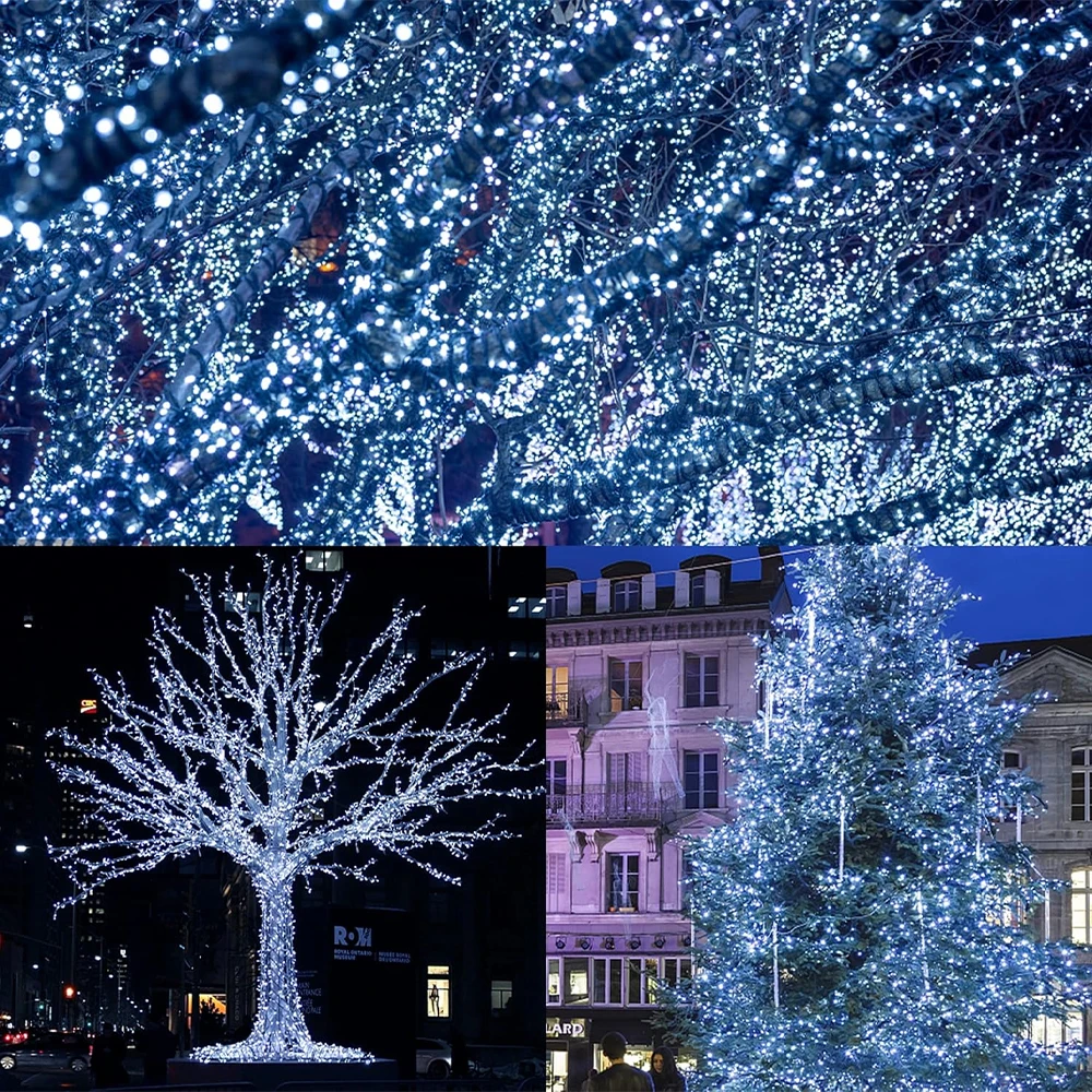 39ft LED ضوء الشمس 100 أضواء في الهواء الطلق مقاوم للماء الجنية جارلاند أضواء عيد الميلاد حفلة الهالوين زينة أضواء الشمسية #6