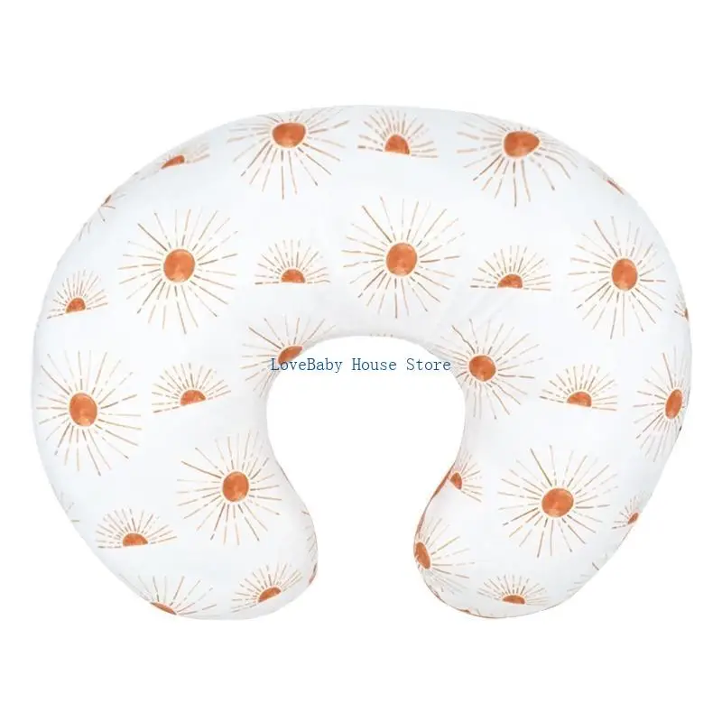 BX0D 세련되고 편리한 U 자형 모유 수유 베개 커버 간호 베개 케이스 새로운 부모를위한 슬리퍼 샤워 선물