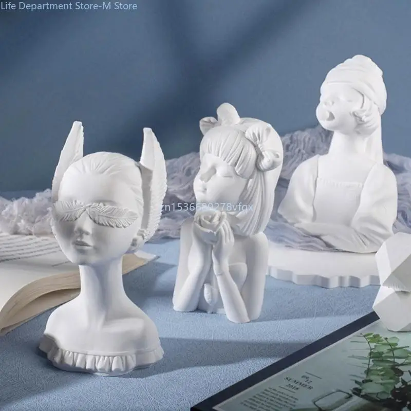 

3D Girl Silicone Mold for Candle Making DIY Handmade Soap Mould Plaster Epoxy Resin Mould Decoration