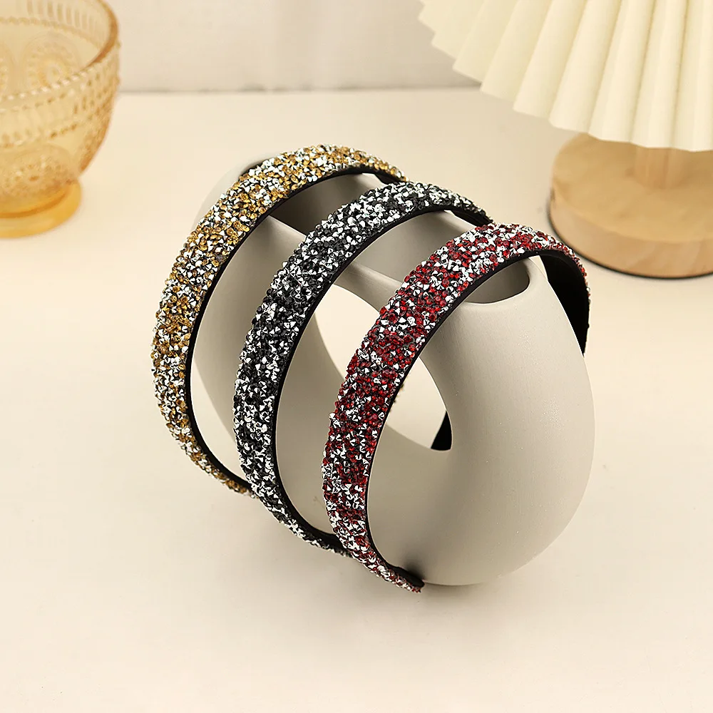 Fashion Women Shining Rhinestone Hairbands Luxury Full Crystal Headbands Girls Party Glitter Hair Hoops Personal Bezel Headwear