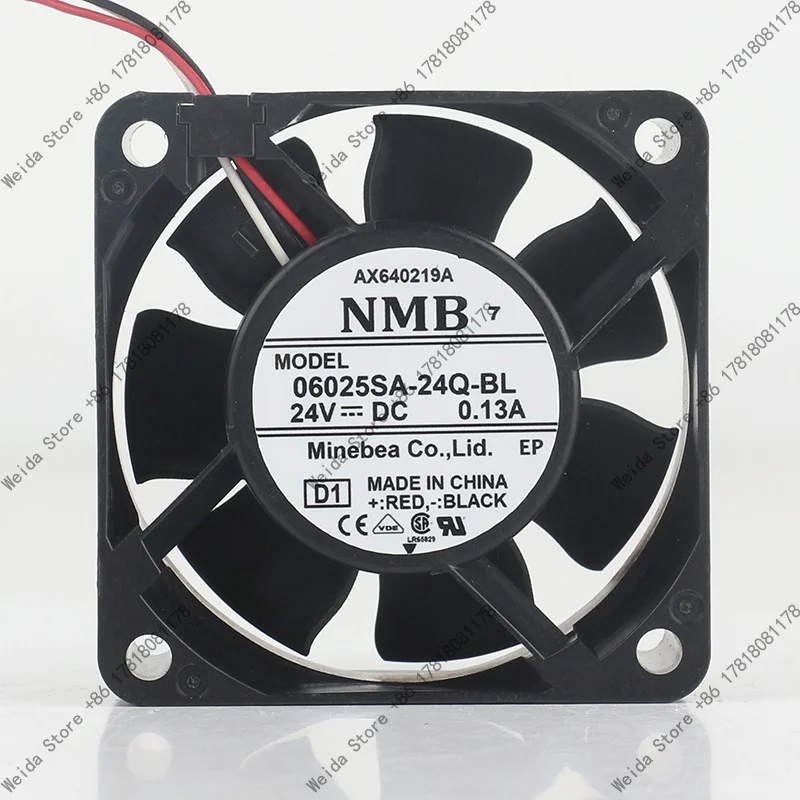 NMB 06025SA-24Q-BL 5V 12V 48V DC 24V 0.13A 6cm 3-pin bus Yaskawa drive servo inverter cooling fan