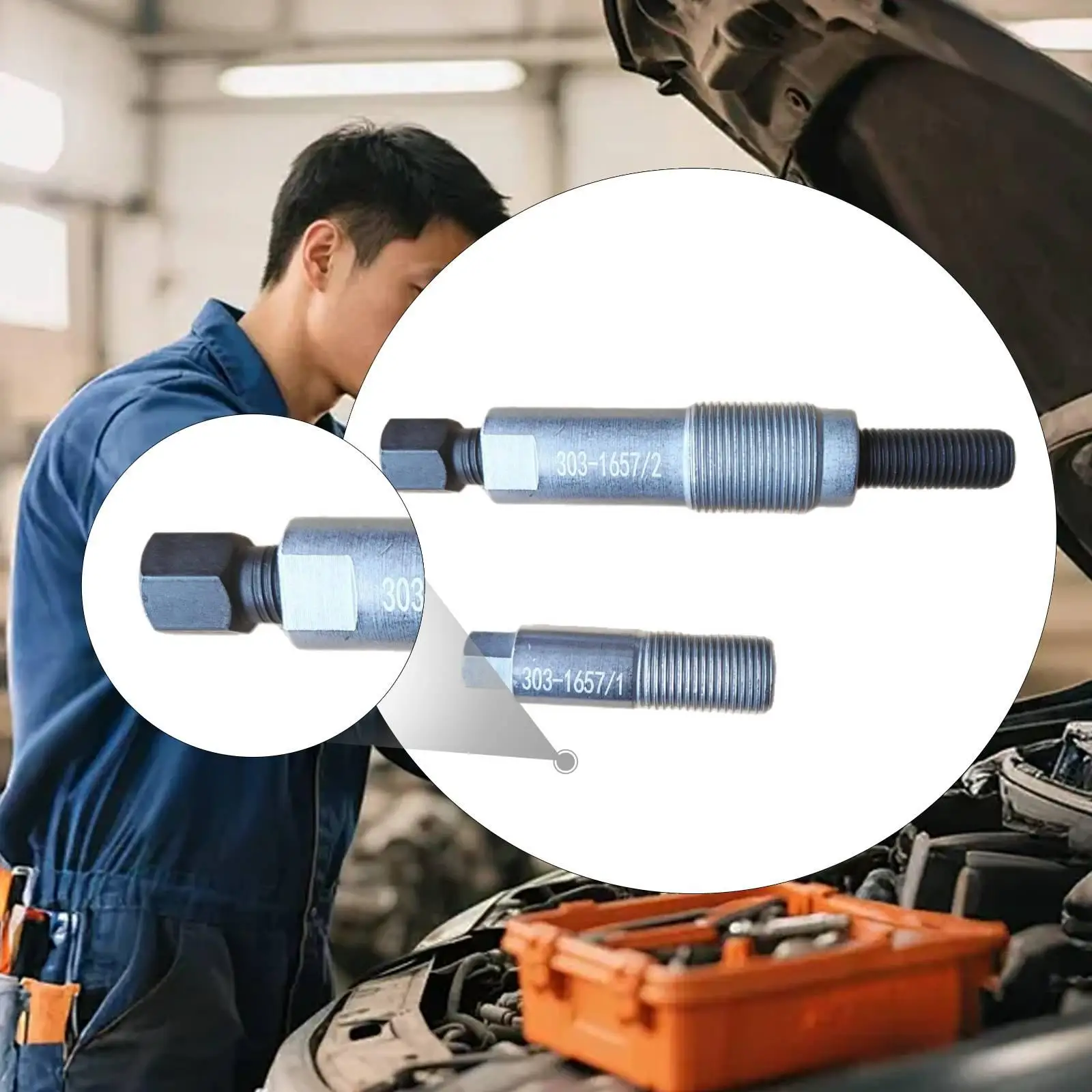 Metal Crankshaft Pulley Removal Tool Durable Damper Extractor for Ford Ranger 2.0 Tdci Workshop Use