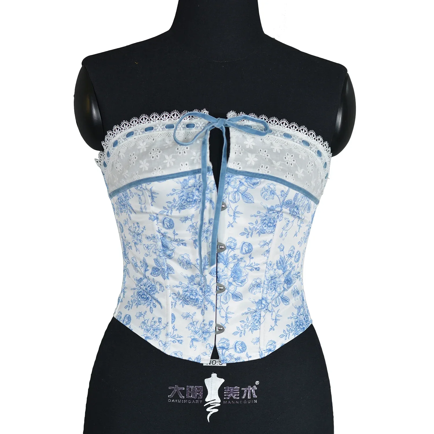 

Синие кружевные топы с цветочным принтом, сексуальный женский корсет, летний горячий корсет для девочек, элегантные винтажные бюстье для похудения, вечерние клубные Y2K, уличная одежда