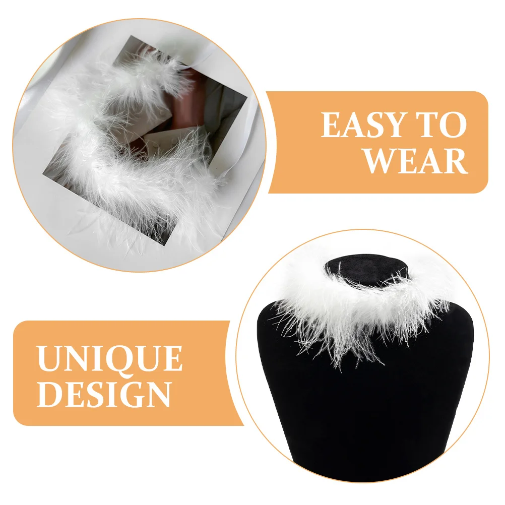 

Plume Choker Necklace Women Lightweight Adjustable Stylish Necklaces for Party Wedding Birthday Trendy Women Choker