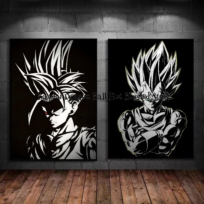 Japan Classic Anime Dragon Ball Goku Gohan Vegeta HD Plakat na Płótnie Obraz na Ścianę Dzieci Prezent Home Decor Art Picture