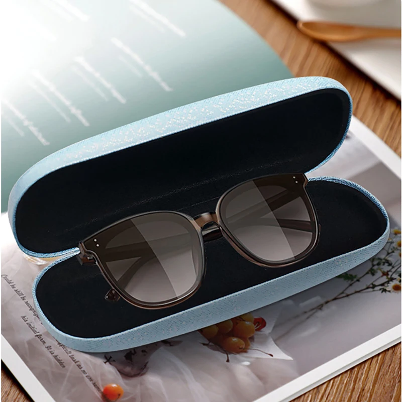 Mode Hard Shell Gläser Fall Frauen Männer Tragbare PU Farbige Sonnenbrille Myopie Gläser Lagerung Box Reise Schutz Veranstalter