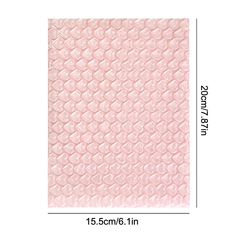 5 sacchetti di bolle d'amore rosa e rosa, sacchetti di protezione regalo, buste postali, buste a bolle d'aria