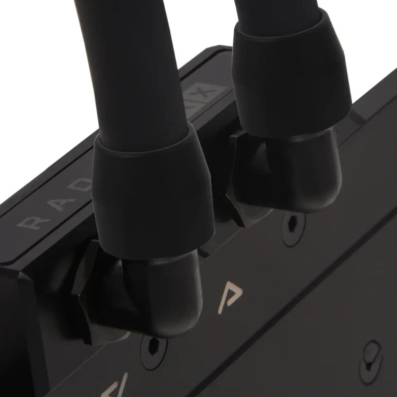 Alphacool HF Compression Screw On Sleeve TPV Metal 90° Rotatable 12.7/7.6mm Fittings Hose Tube Connector ,Black