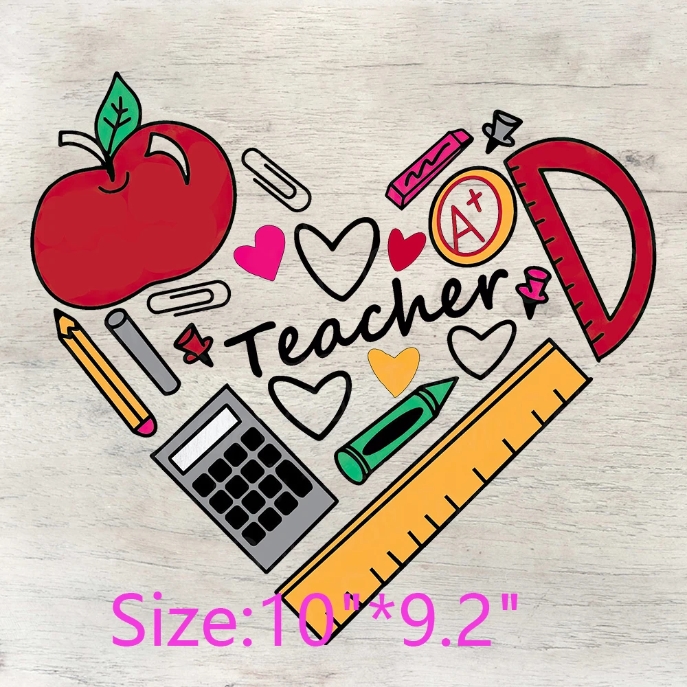 Teacher Life School Career DIY Printing Ready to Press Transfers Ready to Press on Garment Just Heat Press It DTF Custom labels