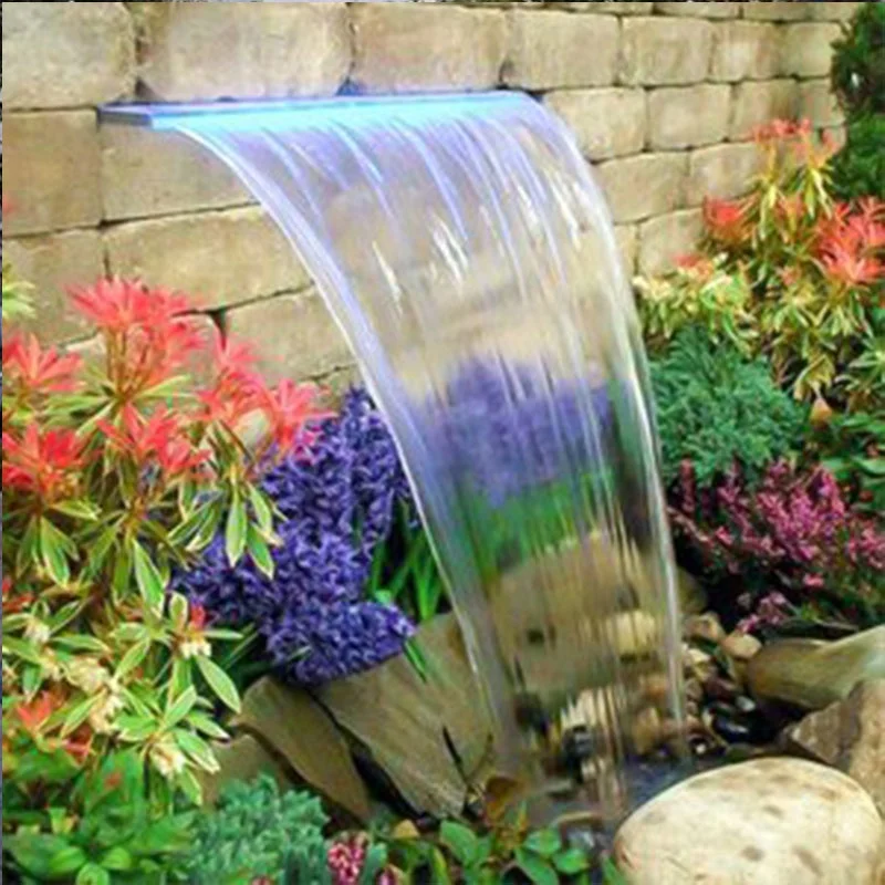 Wholesale Fast Delivery Adjustable Garden LED Light Water Wall Fountain Spray Nozzles Swimming Pools Accessories