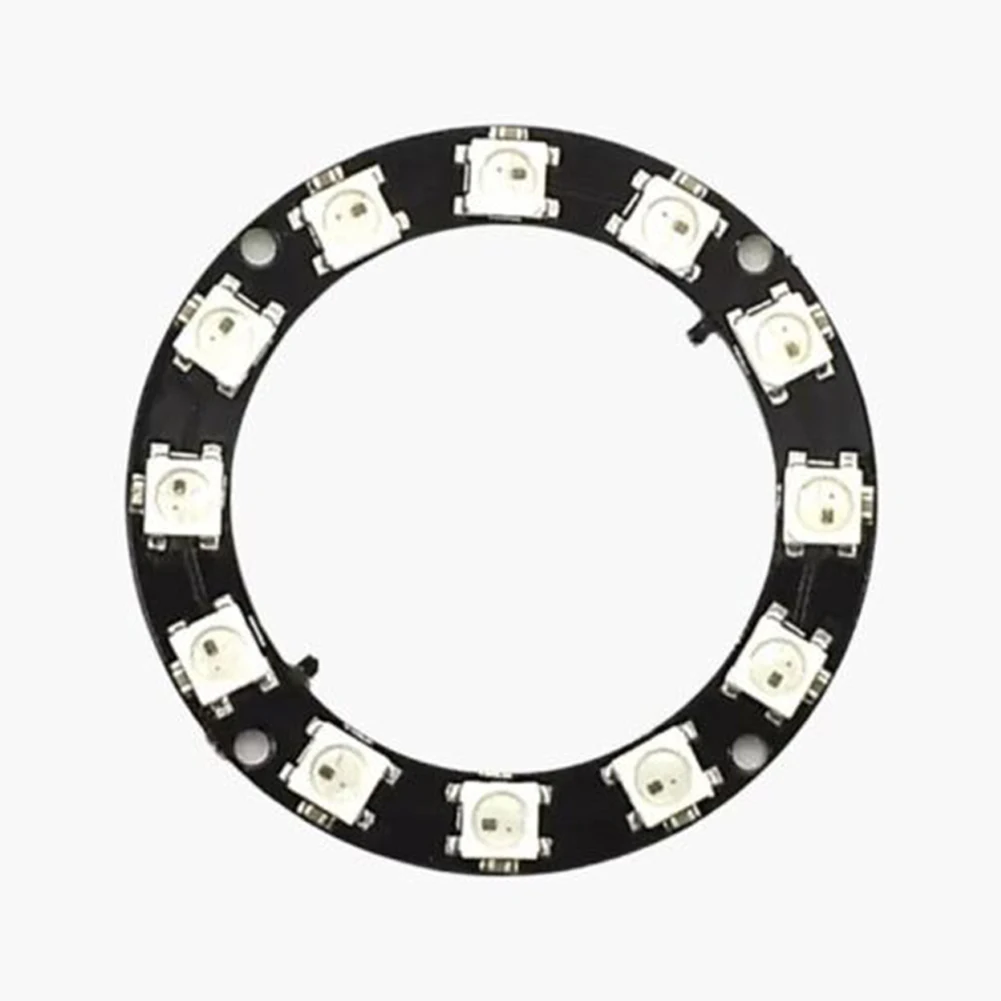 Pierścień LED 5V do indywidualnego adresowania RGB LED NeoPixel Ring do Arduino WS2812 pełnokolorowa lampa ze sterownikiem przenośna do wystroju domu