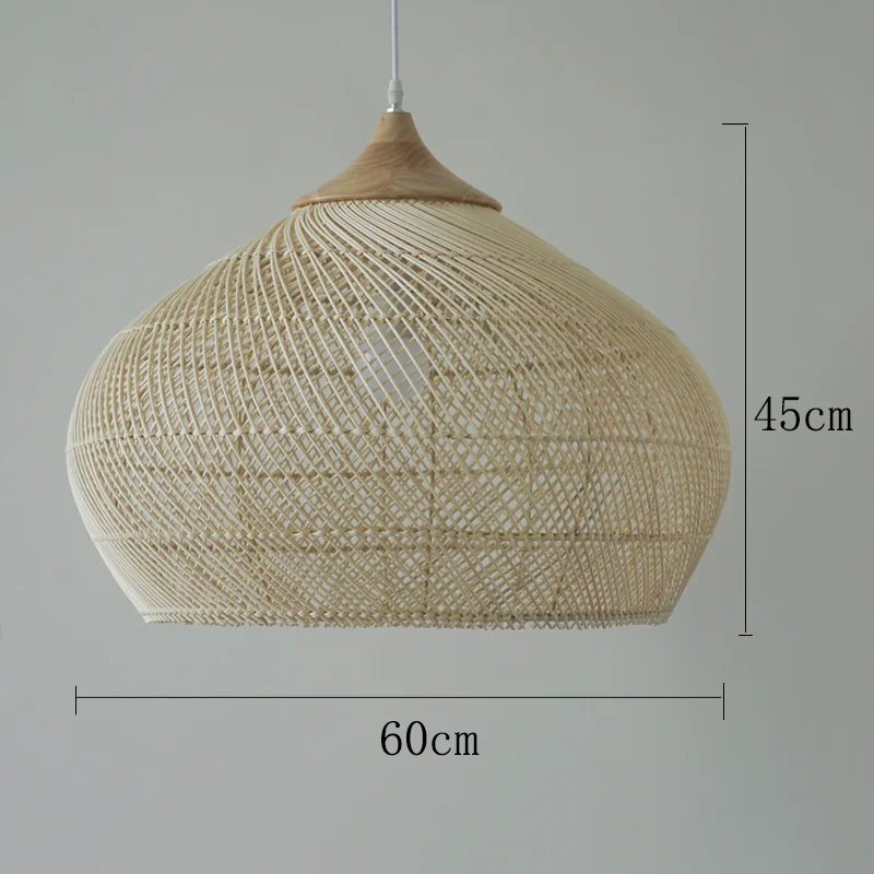 BUHAY HARP Hanglamp Vintage Rotan Wicker Kroonluchter voor Restaurant Woonkamer Slaapkamer handgemaakte rotanlamp