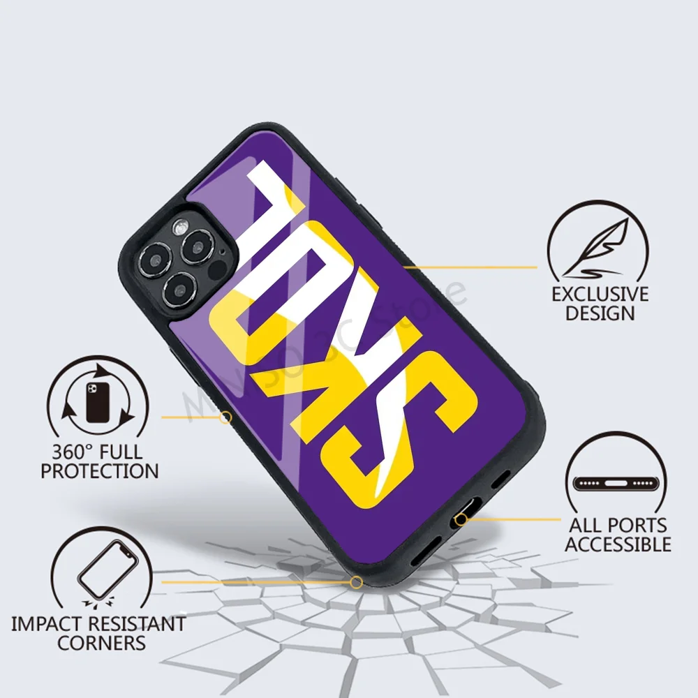 Minnesota Vikings Skol Text Design custodia per telefono forte magnetico per IPhone 15 14 13 Pro Max 11 12 Mini per Magsafe