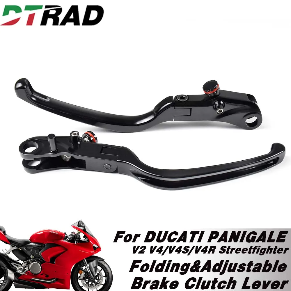 Motorcycle CNC Adjustable Brake Clutch Lever For DUCATI Panigale/Streetfighter V2 V4/S/R Long Folding Handles Modified Parts