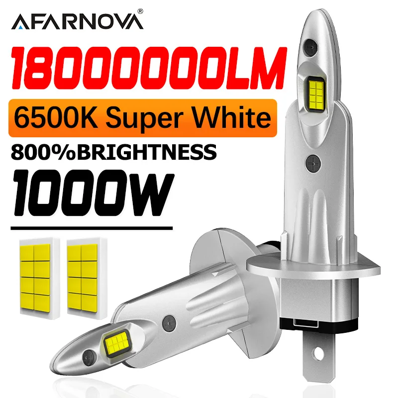 

MIni H7 LED Car Headlight CANBUS CSP Chip High Bright Car Light 6500K H1 1:1 Size Universal High Low Beam h7 Super Bright 12V