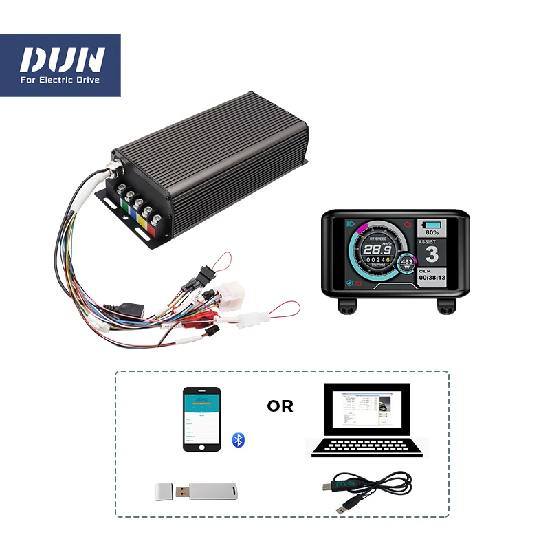 Sabvoton SVMC7280-APT V2 Version 2KW Peak 200A Brushless DC Motor Controller with UKC1 Colorful Display