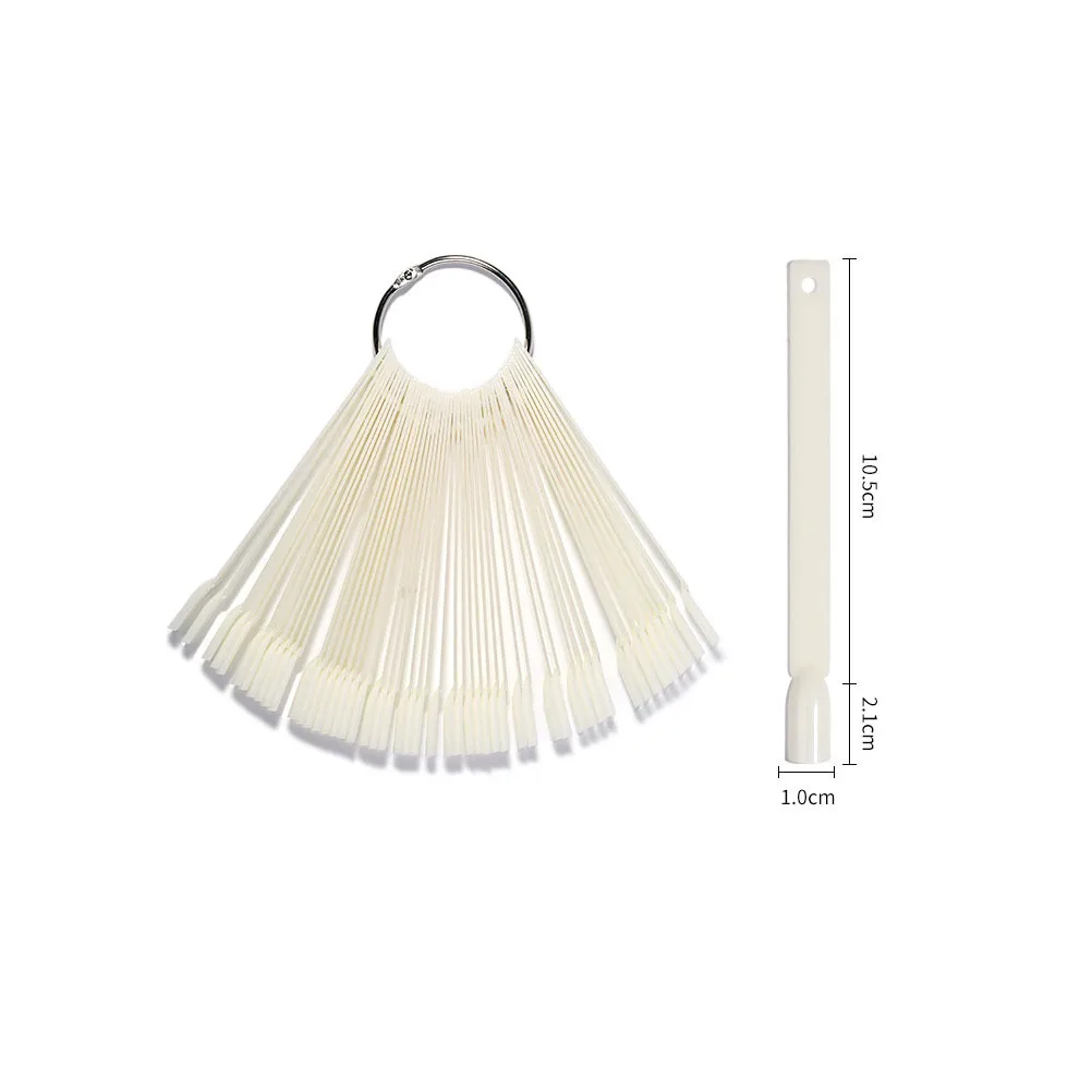 50개 폴리쉬 디스플레이 스틱 연습용 아트 도구 젤 매니큐어 팁 정리함 네일 샘플 스틱 아트 용품