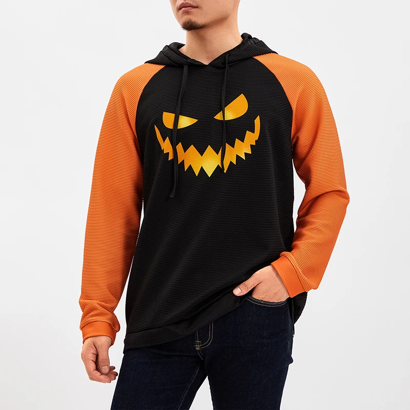 

Novelty Hoodies for Men Halloween Sweatshirts Pullover Casual Long Sleeve Tracksuit Tops Christmas Streetwear