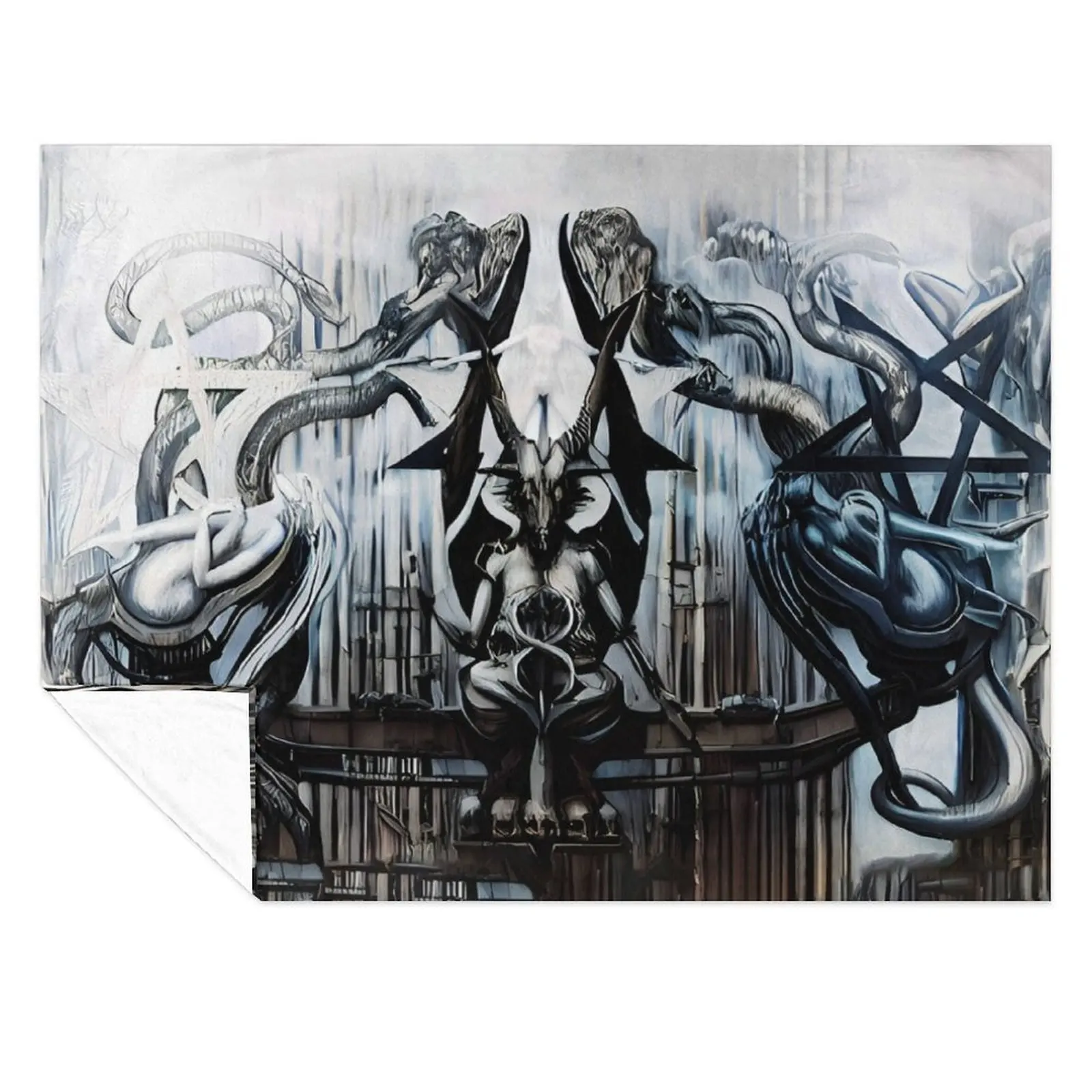 

Necronomicon HR Giger Throw Blanket Luxury Designer Warm Luxury Blankets