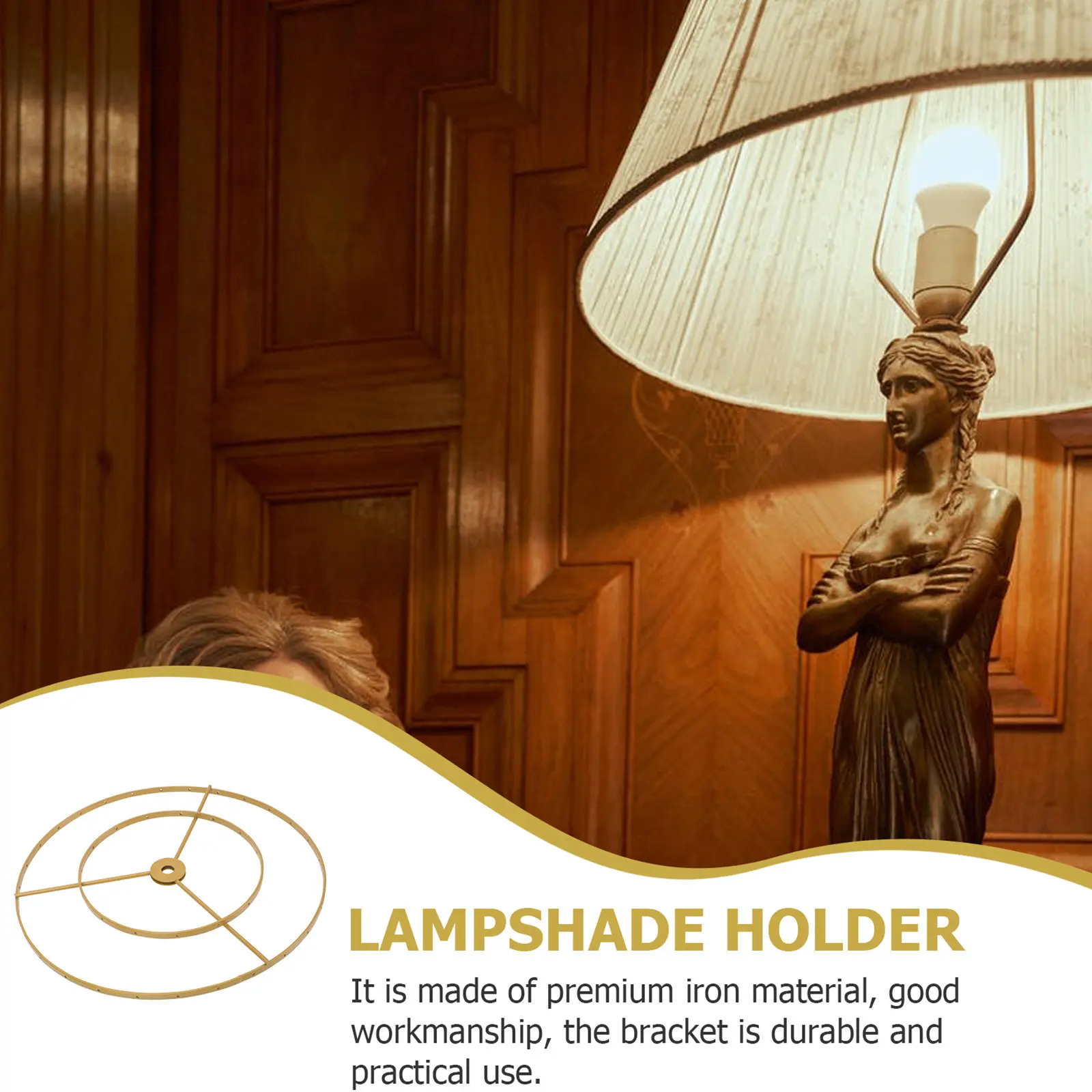 Lampshade Replacement Light Cover Ceiling Halloween Christmas New Year Double Lampshade Frame Ceiling Frame Light Premium