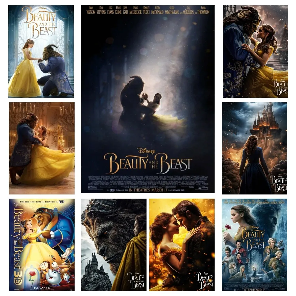 

1pc Beauty And The Beast Poster Wall Art Home Decor Room Decor Digital Painting Living Room Restaurant Kitchen Art